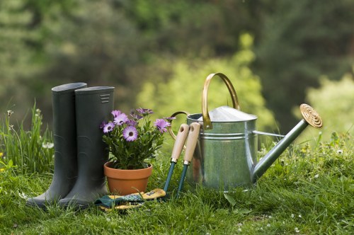 Close view of a whetstone for garden tool maintenance